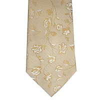 Tonal Floral Tie - Tan