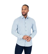 Performance Stretch Fancy Neat Dress Shirt - Green