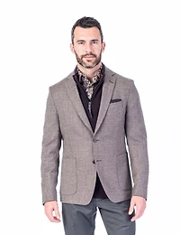 Marzotto Wool Tweed Blazer - Brown