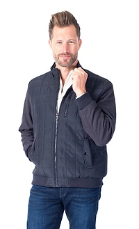 "Doc" Nylon / Knit Bomber - Navy
