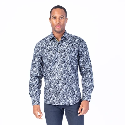 Floral Print "Louvre" Shirt - Black / Grey