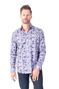 Paisley Print "Sally" Shirt - Lavender