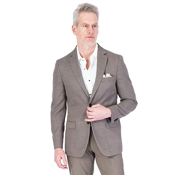 Mini Check Half-Lined Blazer - Beige