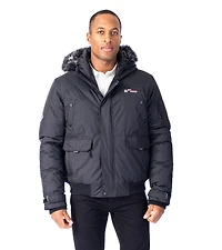 Hooded Bomber Jacket "Crossfire" - Black