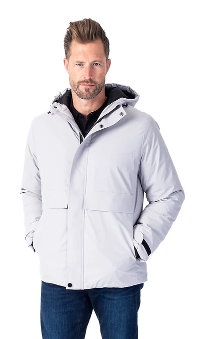 Light Weight Tech Puffer Bomber - White