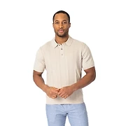 Light Knit Cotton Polo - Tan