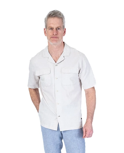 Short-Sleeve Linen 2 Pocket Sport Shirt - Natural