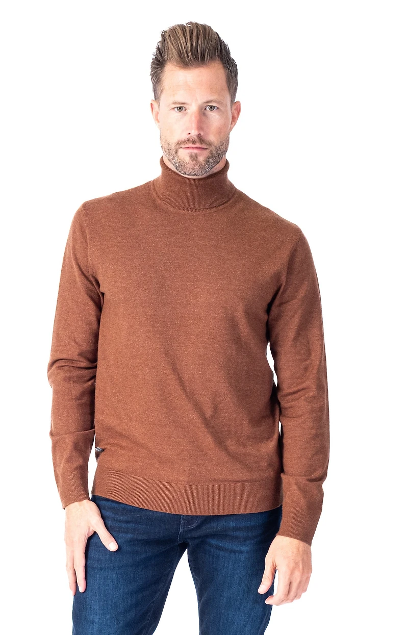 Turtleneck Sweater - Brown