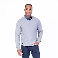 V-Neck Tonal Sweater - Grey