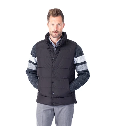 Puffer Nylon Vest - Black