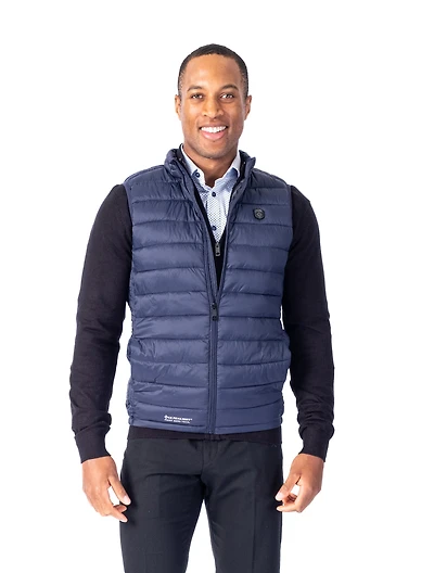 Quilted Nylon Vest - Navy