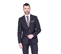 X-Fit Plaid Stretch Suit - Brown