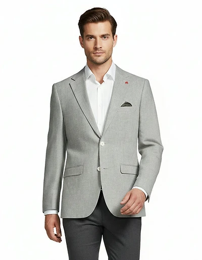 Linen Blazer Separate - Green