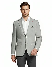 Linen Blazer Separate - Green