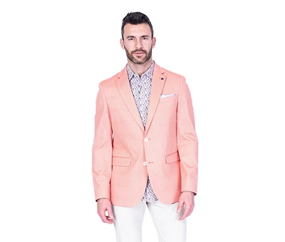 Textured Sports Jacket - Orange