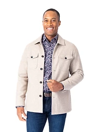 Double Pocket Shirt Jacket - Beige