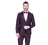 Tonal Textured Tuxedo - Burgundy