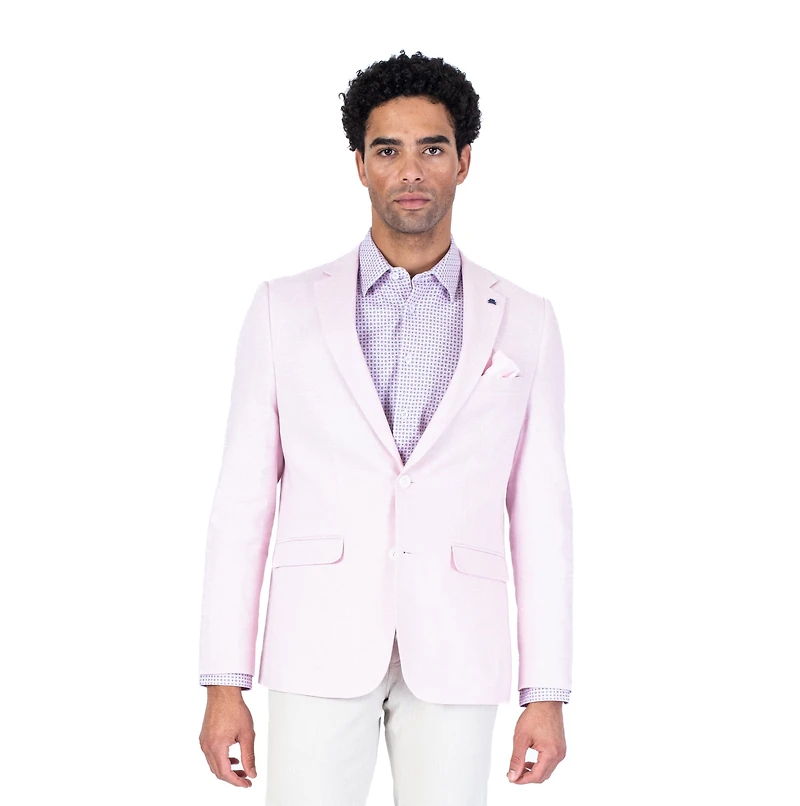 Cotton/Linen Blazer - Light Pink