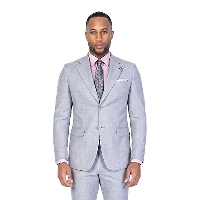 Modern Slim Fit End on Suit - Light Grey