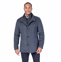 Wool & Cashmere Car Coat - Charcoal