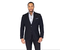 Solid Textured Patch Pocket Blazer