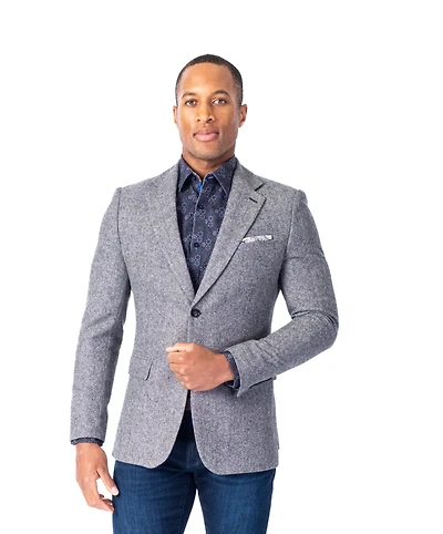 Tweed Blazer - Grey/Black
