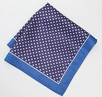 Floral Pocket Square - Navy