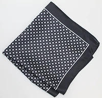 Floral Pocket Square - Black