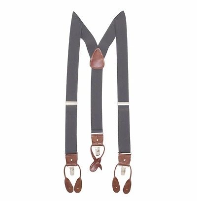 Stretch Adjustable Suspenders - Charcoal