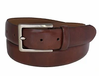 Harness Buckle Smooth Leather Belt - Brown