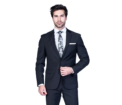 X-Slim Solid Suit - Black