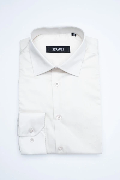 Cotton Satin Finish Solid Dress Shirt