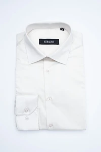 Cotton Satin Finish Solid Dress Shirt