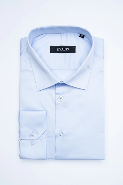 Cotton Satin Finish Solid Dress Shirt
