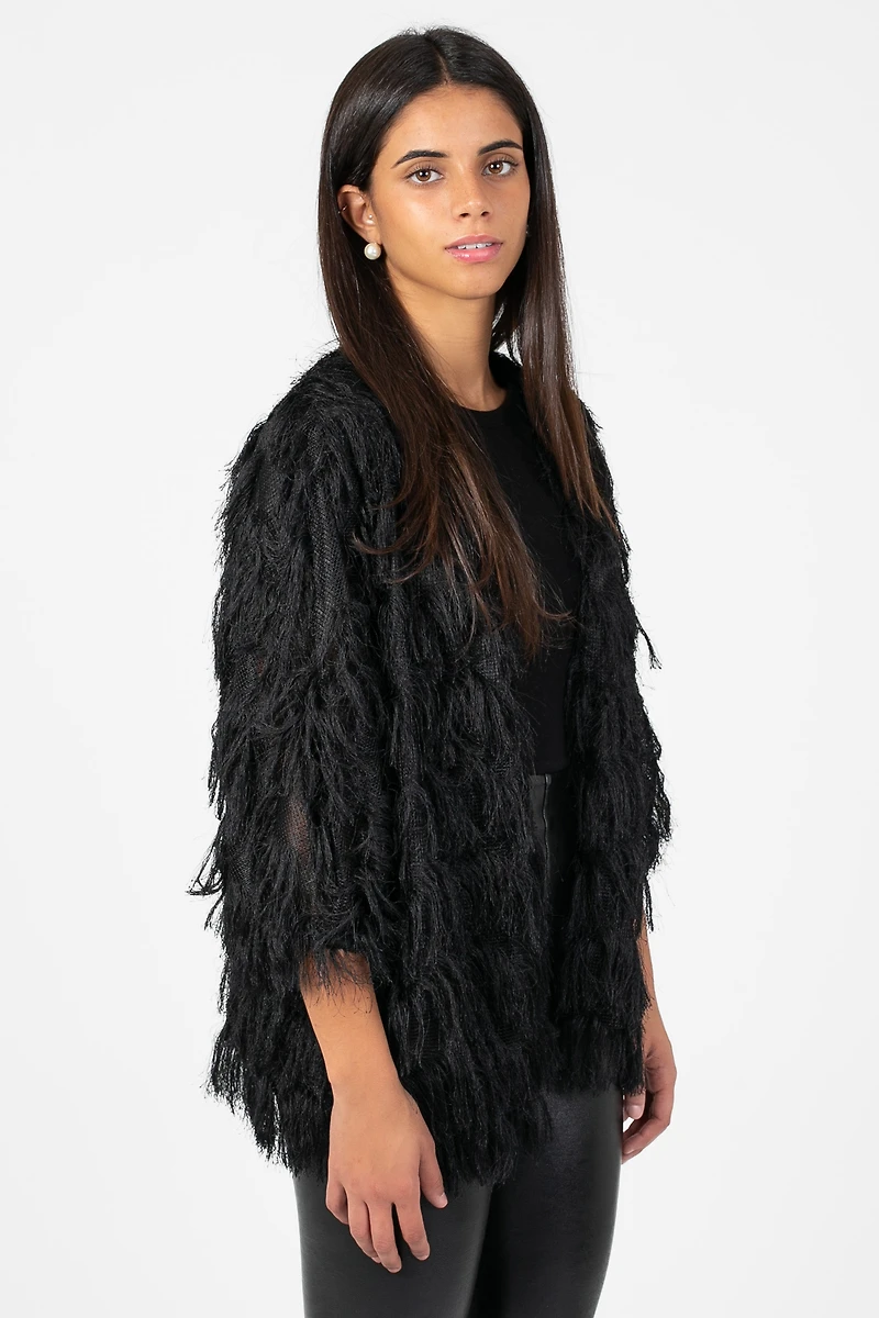 Quinn Shaggy Open Jacket