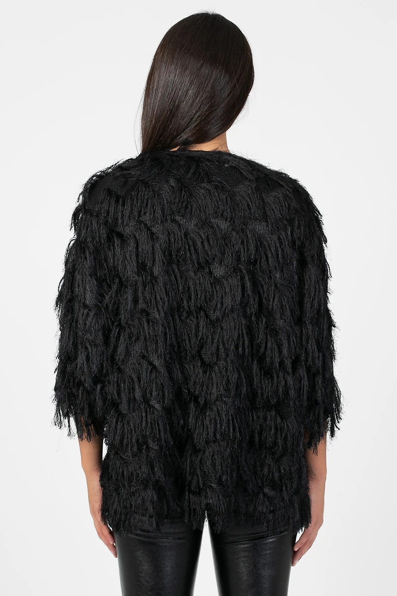 Quinn Shaggy Open Jacket