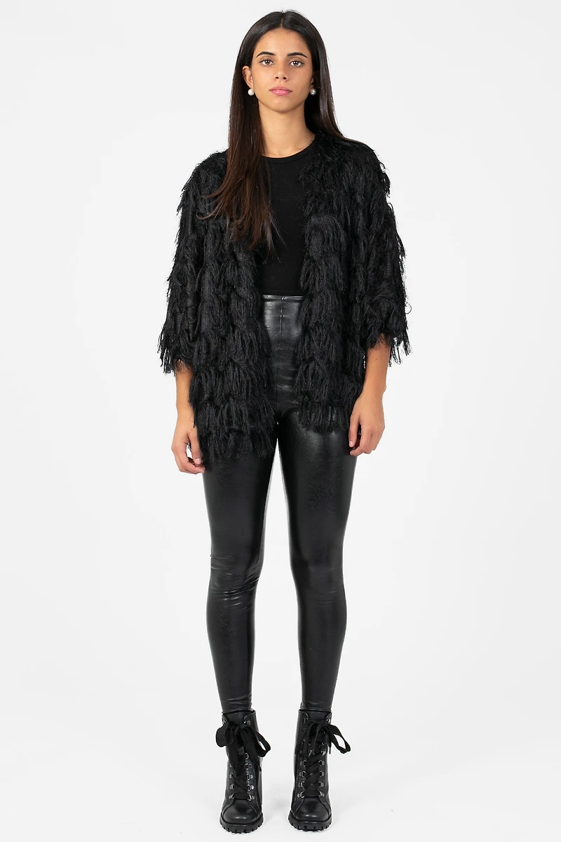 Quinn Shaggy Open Jacket