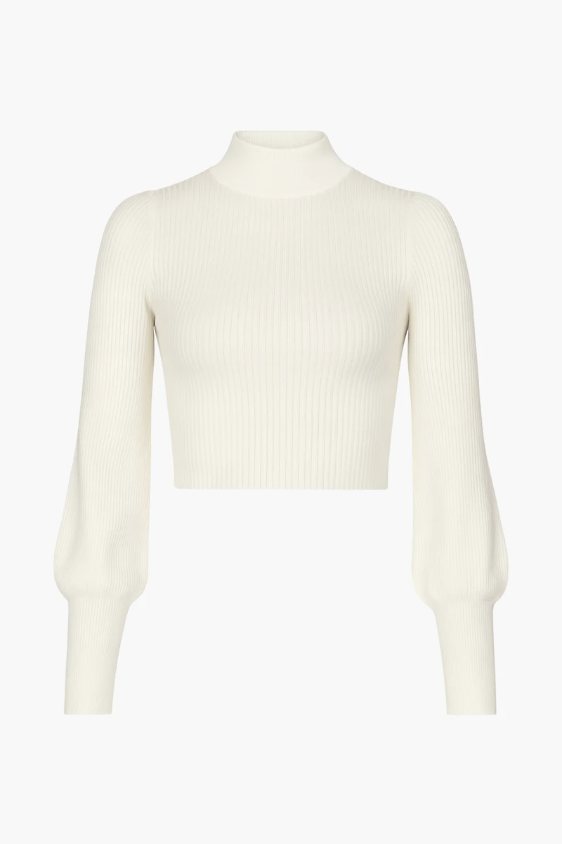 Tayla Cut Out Back Ribbed Knit Top