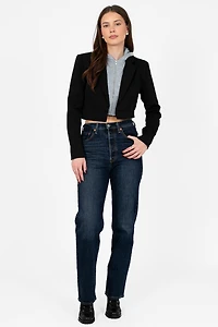 Justine Hoodie Crop Blazer