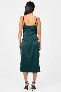 Deanna Satin Midi Slip Dress