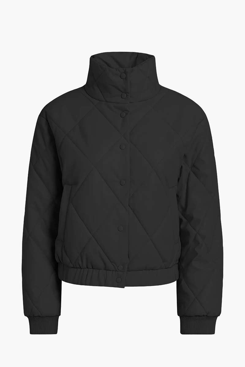 Raven Quilted Faux Leather Jacket