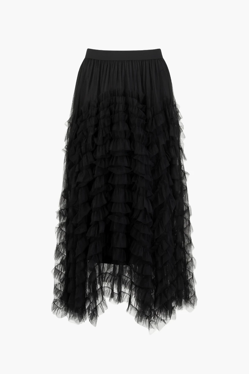 Robin Ruffle Tulle Midi Skirt