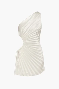 Midnights Pleated Hi Lo Mini Dress