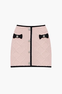 Isabelle Jeweled Bow Mini Skirt