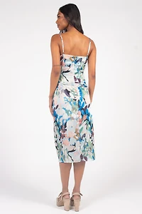 Emily Floral Print Midi Slip Dress