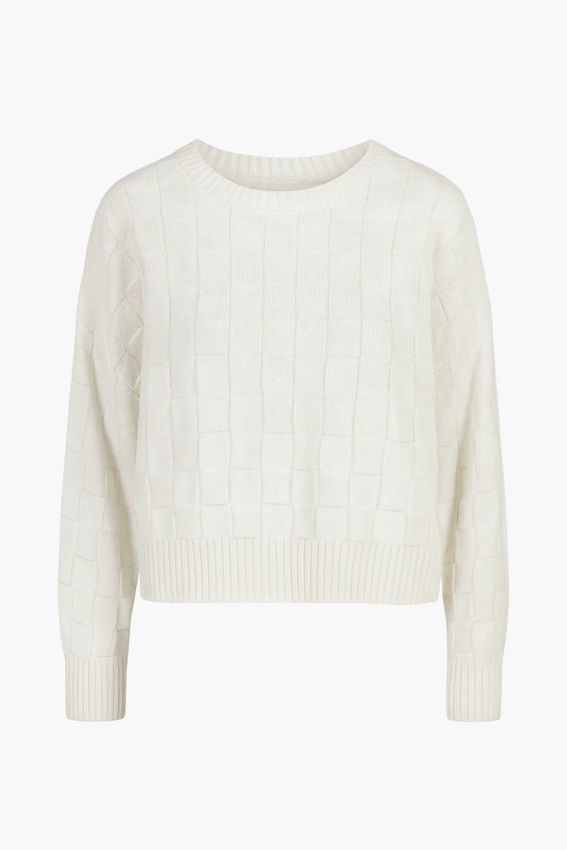 Astrid Checkered Knit Sweater