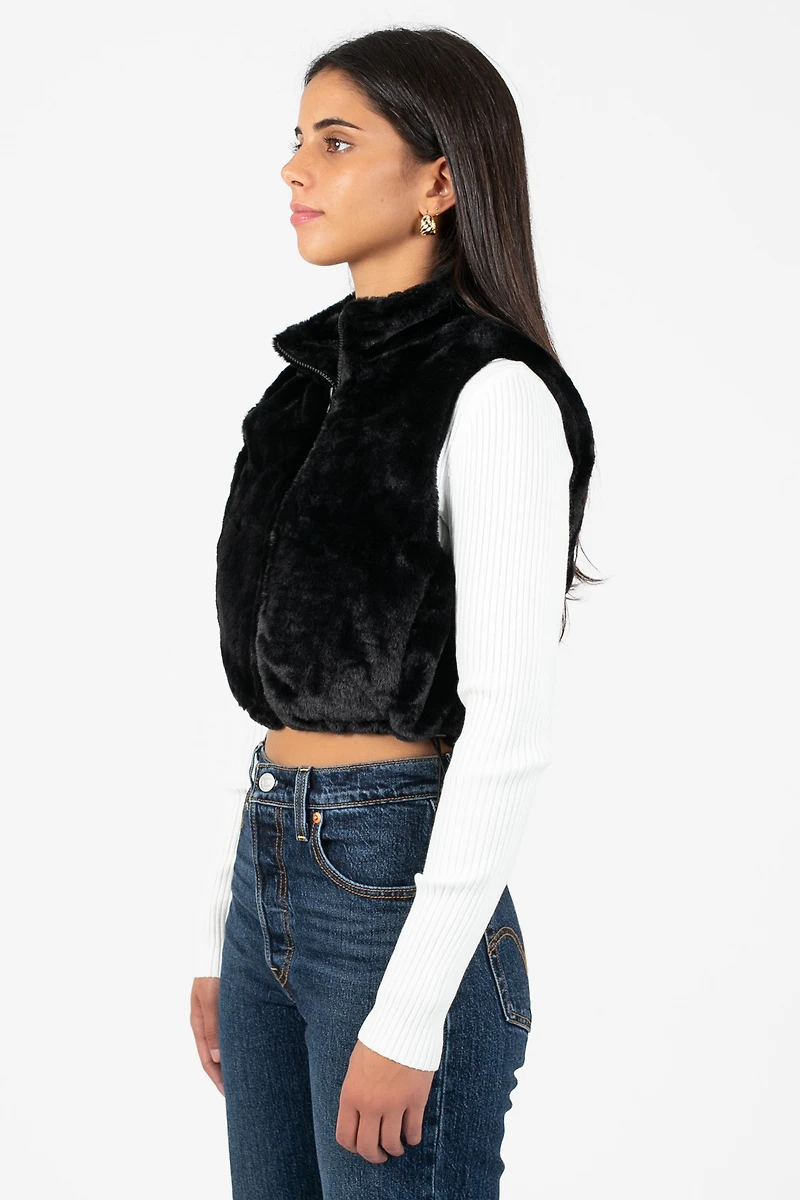 Maggie Faux Fur Vest Jacket