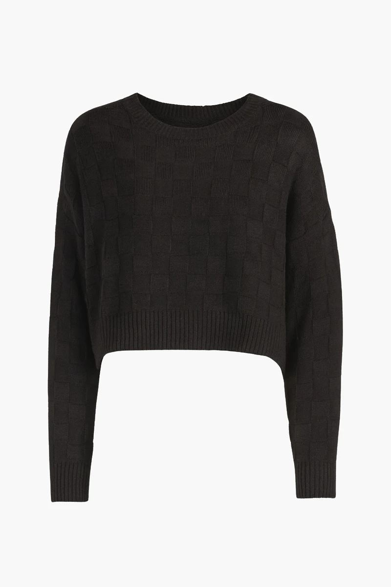 Astrid Checkered Knit Sweater