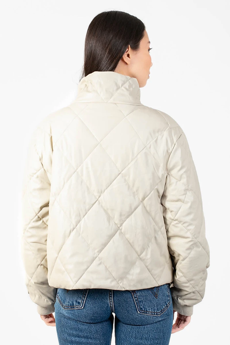 Raven Quilted Faux Leather Jacket