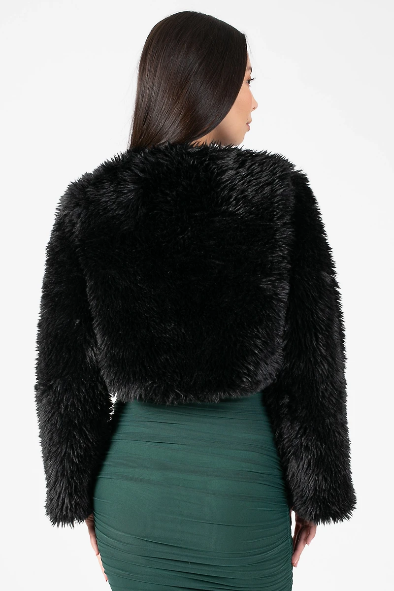 Cadence Fuzzy Crop Jacket